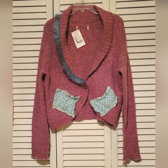 jelbel Sweaters - 𝅺Upcycled Crop Boho Hippie Sweater Cardigan Jelbel NWT sz M/L